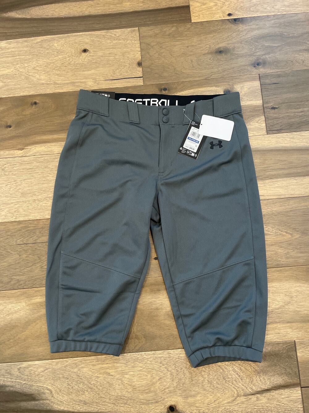 Under Armour Youth XL Gray Softball Pants NWT Cropped Athletic